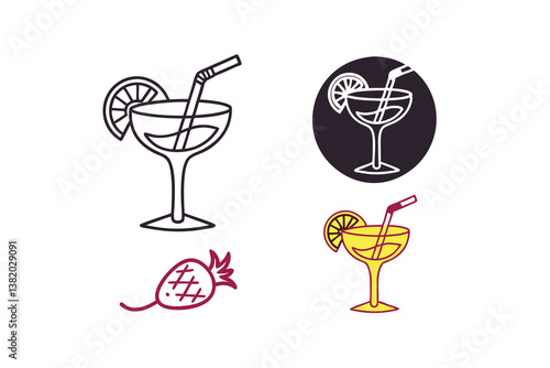 set of drinks