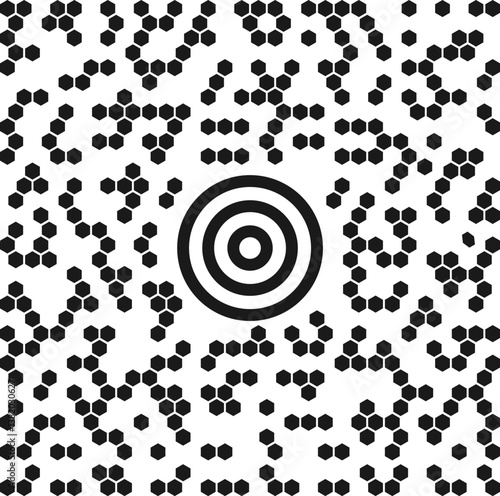 Maxiコードのイラスト