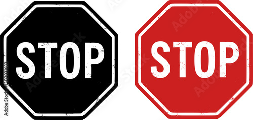 Hand drawn brush paint forbidden vintage grunge style red stop sign vector illustration. Red crossed circle ban prohibited stop sign with hand drawn paint brush style warning no entry refusing symbol