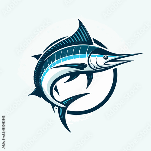 marlin fish vector illustration