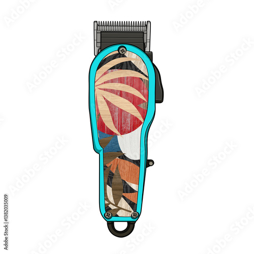 Wallpaper Mural Modern style colorful clippers art are used for barber shop modern design. Torontodigital.ca