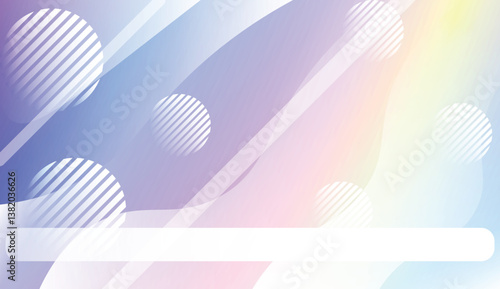 Template Landing Page With Wave Geometric Shape, Lines, Circle. For Design, Presentation, Business. Vector Illustration with Color Gradient.