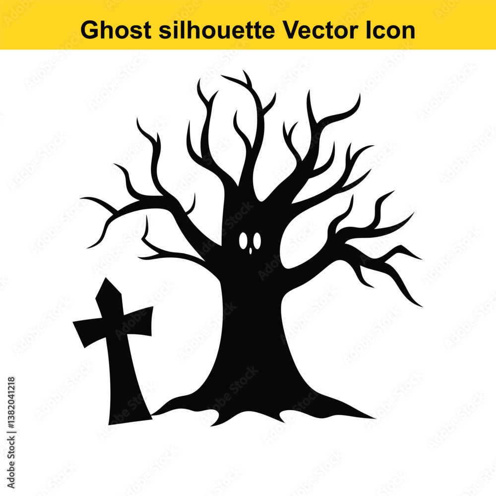 Fototapeta premium Halloween Monsters Silhouette Vector Icon Set