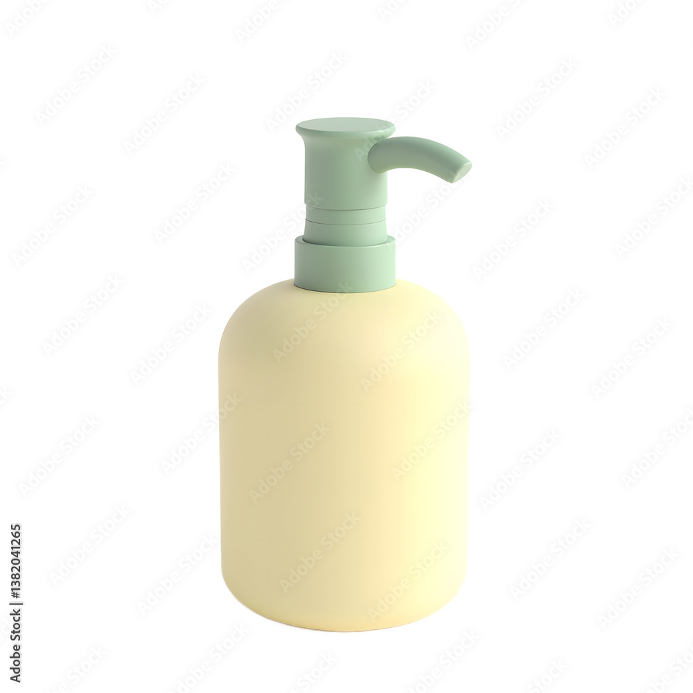 Pastel Yellow Soap Dispenser with Green Pump Pastel Yellow Soap Dispenser with Green Pump