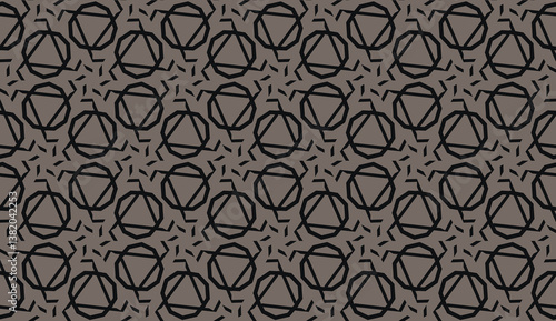 Vector pattern with abstract line in triangles style. Hipster background. For your idea, presentation, smart design. Brown chocolate color. Seamless