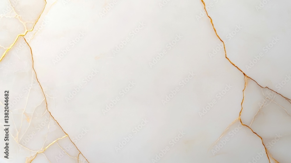 A smooth, elegant surface with white marble and golden veins, ideal for luxurious interior designs and modern aesthetics.