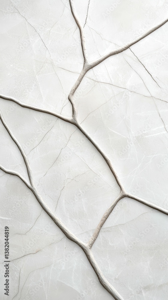 A textured surface resembling cracked earth with thin, branch-like patterns, creating a natural and abstract aesthetic.