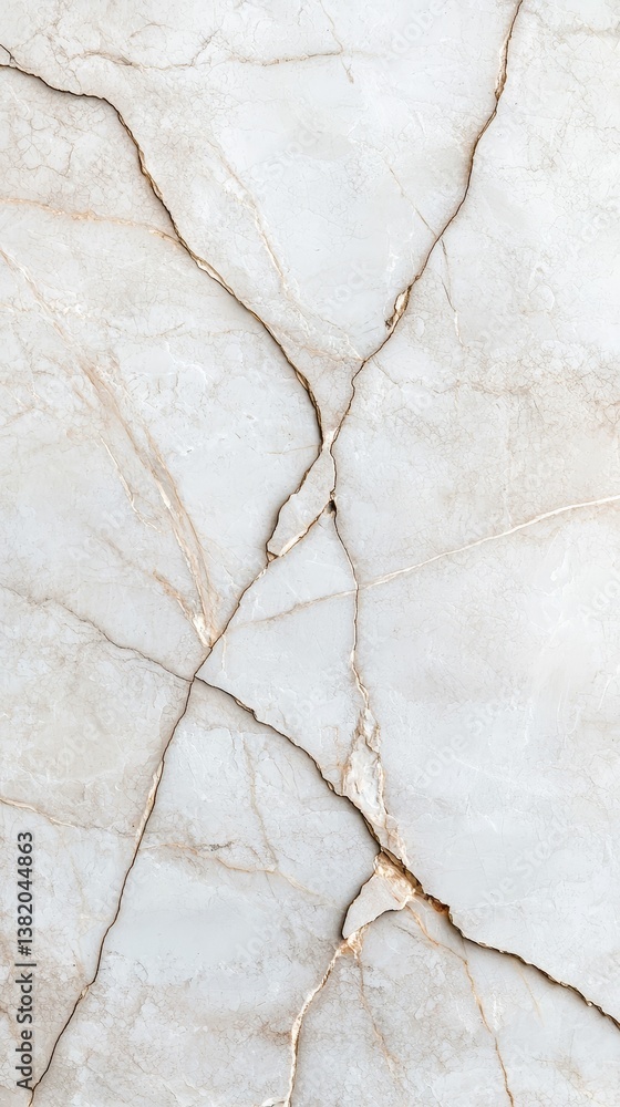 A close-up view of a textured surface featuring subtle cracks and veins, showcasing a blend of light cream and beige tones.