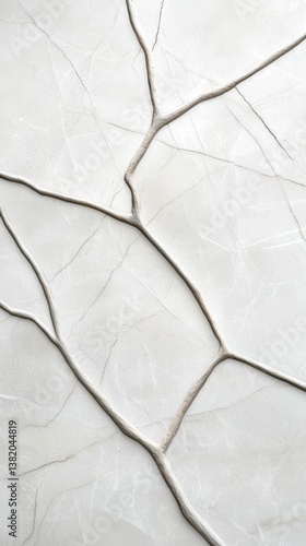 Obraz na płótnie A textured surface resembling cracked earth with thin, branch-like patterns, creating a natural and abstract aesthetic. w salonie