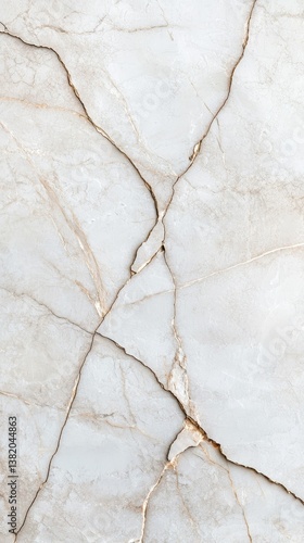 Obraz na płótnie A close-up view of a textured surface featuring subtle cracks and veins, showcasing a blend of light cream and beige tones. w salonie