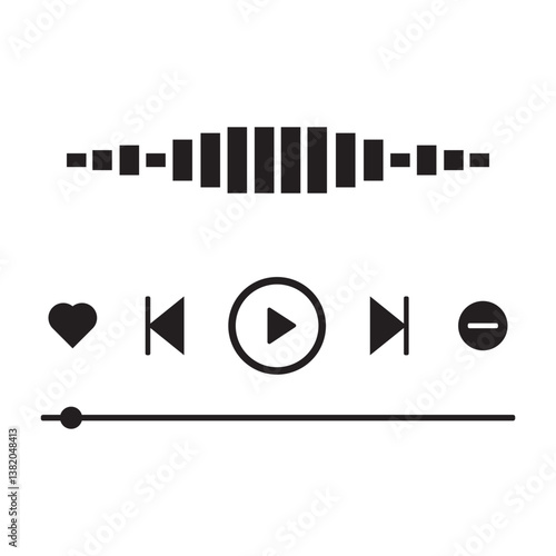 music playlist icon vector design