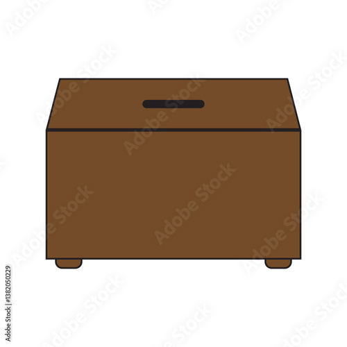 illustration of charity box icon vector design