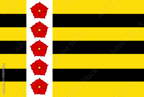 Flag of Horst aan de Maas, Netherlands, Flag background. Vector illustration