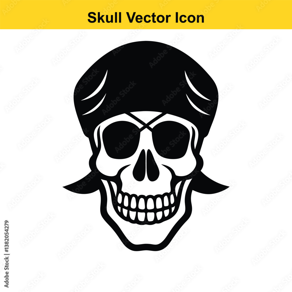 Fototapeta premium Skull and crossbones with white background.