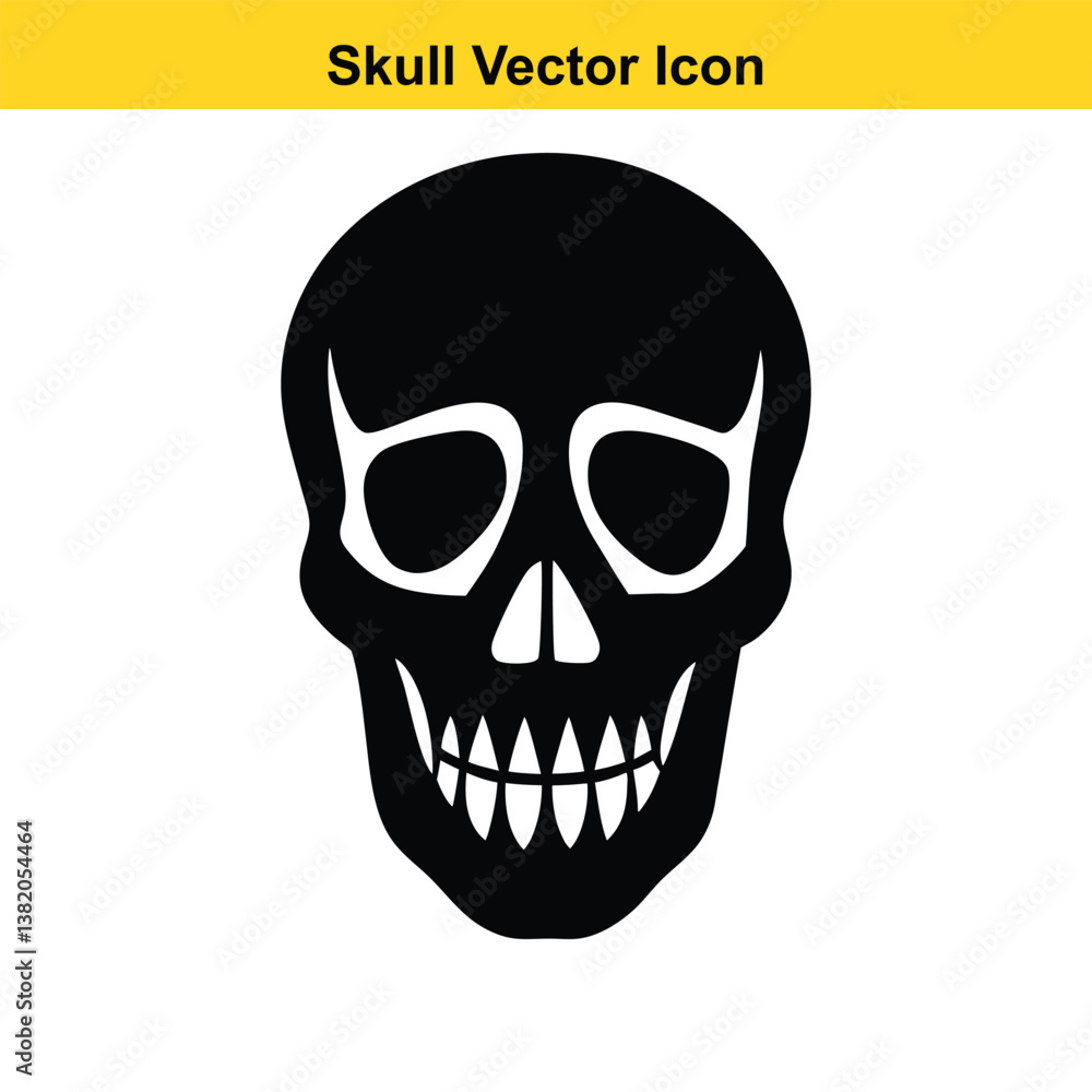 Fototapeta premium Skull and crossbones with white background.