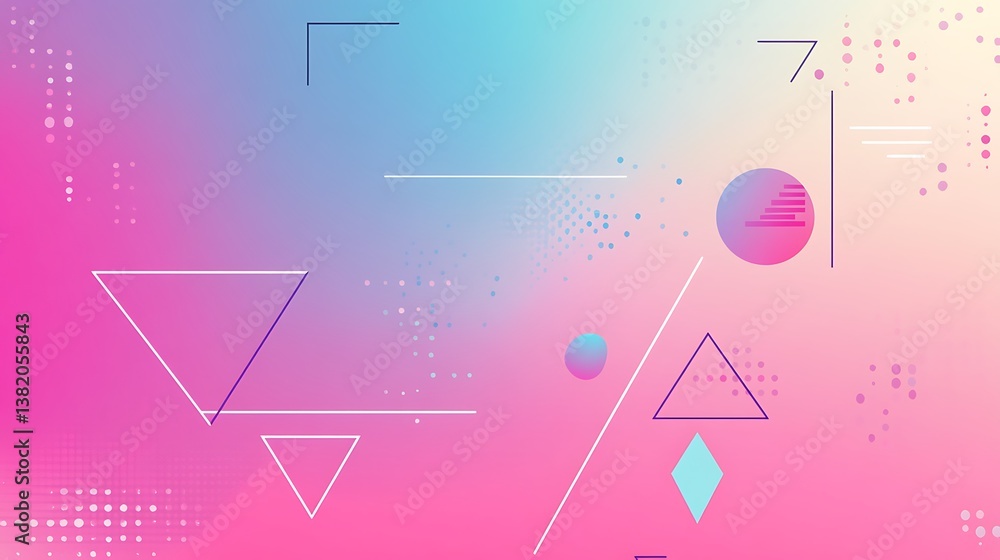 custom made wallpaper toronto digitalAbstract Geometric Design With Pastel Colors and Shapes