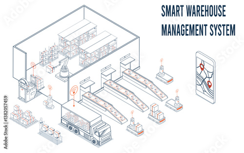 The smart warehouse uses an AGV system to automate material handling, supporting its flexible logistics and accurate inventory counts.