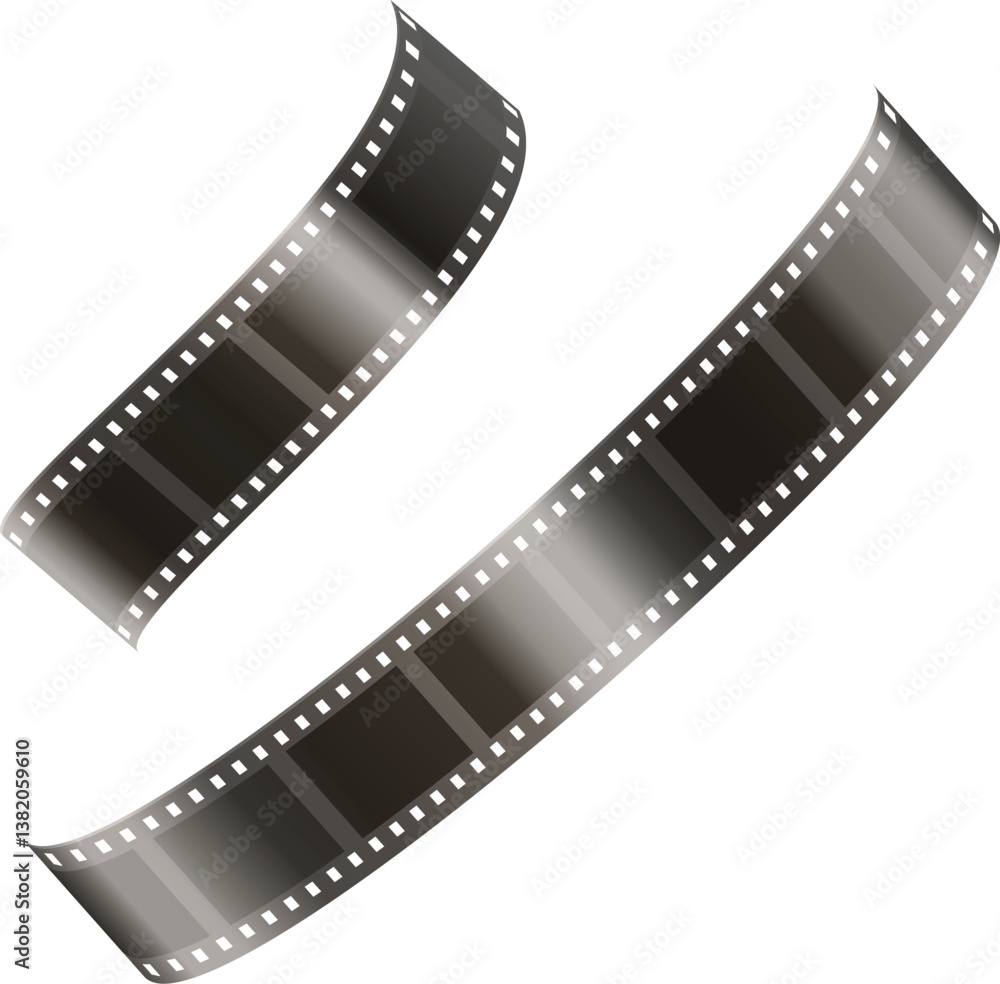 custom made wallpaper toronto digitalfilm strip isolated on white background Twisted film. vector illustration ,Camera film roll.