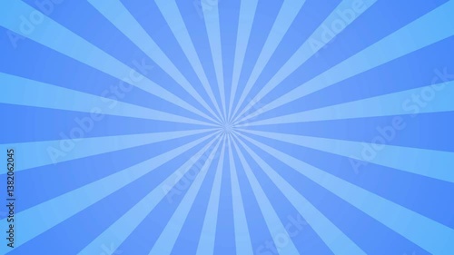 Abstract spinning white sunburst stripe retro loop pink background, A striking sunburst pattern with blue and white alternating beams,
Sunburst, radial, sun light, circus, stripe background rotation.
