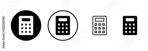 Calculator icon logo design. Accounting calculator sign and symbol.