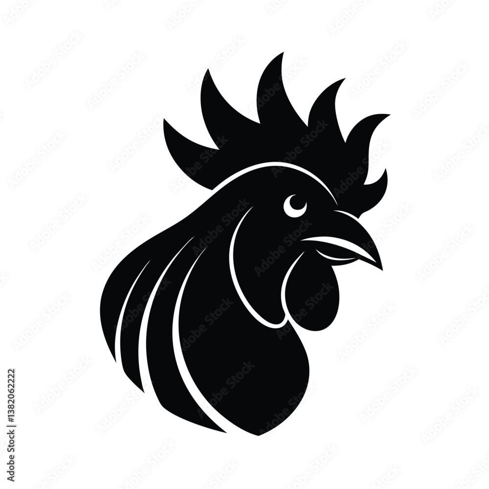 Fototapeta premium rooster silhouette vector
