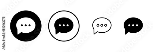 Chat icon logo design. speech bubble sign and symbol. comment icon. message