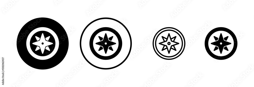 Compass icon logo design. arrow compass icon sign and symbol Compass icon logo design. arrow compass icon sign and symbol
