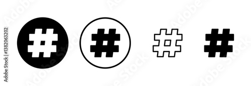 Hashtag icon logo design. hashtag sign and symbol