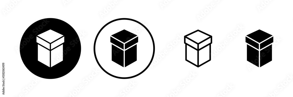 Box icon vector illustration. box sign and symbol, parcel, package Box icon vector illustration. box sign and symbol, parcel, package