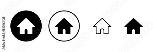 House icon logo design. Home sign and symbol