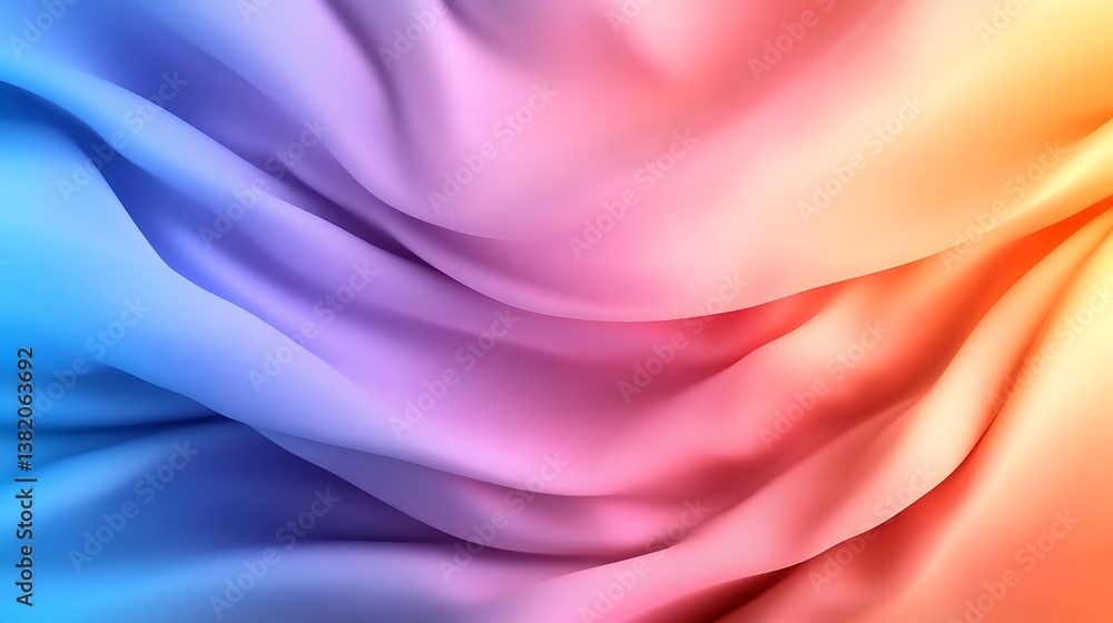 Obraz premium Colorful Silk Drape Abstract Gradient Texture.