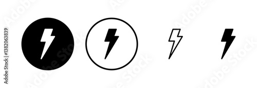 Lightning icon logo design. electric sign and symbol. power icon. energy sign