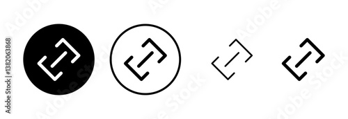 Link icon logo design. Hyperlink chain sign and symbol