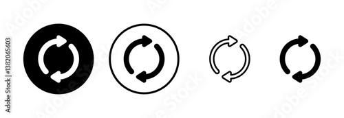 Refresh icon logo design. Reload sign and symbol. Update icon.