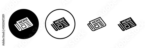 Newspaper icon vector illustration. news paper sign and symbolign