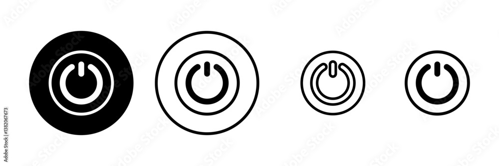 Power icon vector illustration. Power Switch sign and symbol. Electric power Power icon vector illustration. Power Switch sign and symbol. Electric power