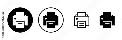 Print icon vector illustration. printer sign and symbol