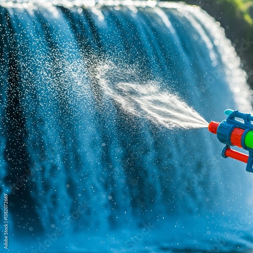 Songkran water gun, water splash, Songkran festival, 