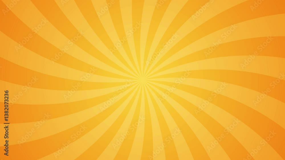 Roating Rays Cartoon Animation of a Rotating Yellow Sunburst rays looping background ...