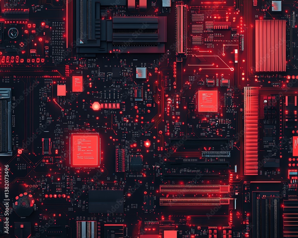 Hightech digital motherboard texture, software coding design, electronic circuit patterns, engineering and communication concept for web banner, header, website presentation Hightech digital motherboard texture, software coding design, electronic circuit patterns, engineering and communication concept for web banner, header, website presentation