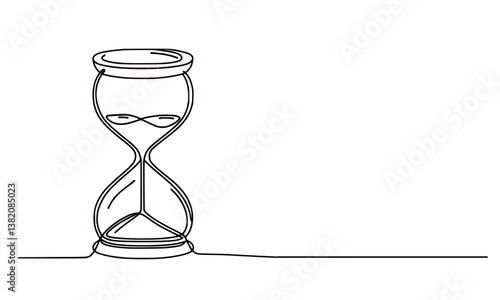 Classic Hourglass Symbolizing Time Flow