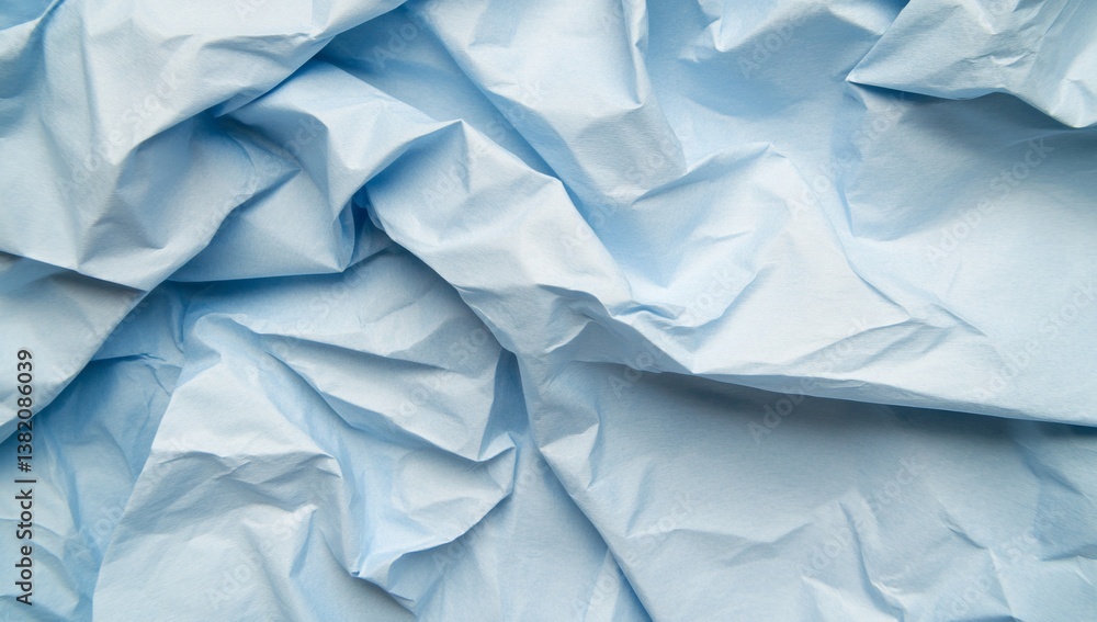 Obraz premium Crinkled light blue fabric texture (1)
