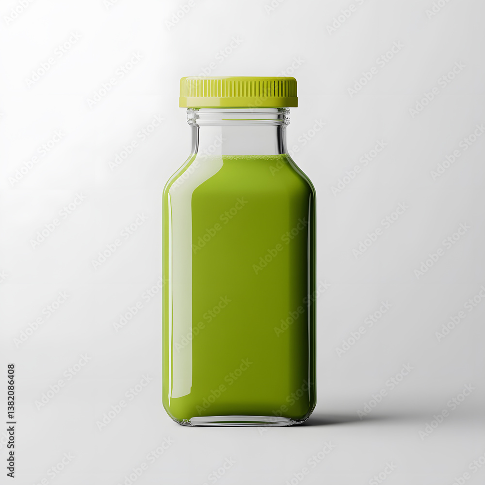 green bottle with blank label green bottle with blank label