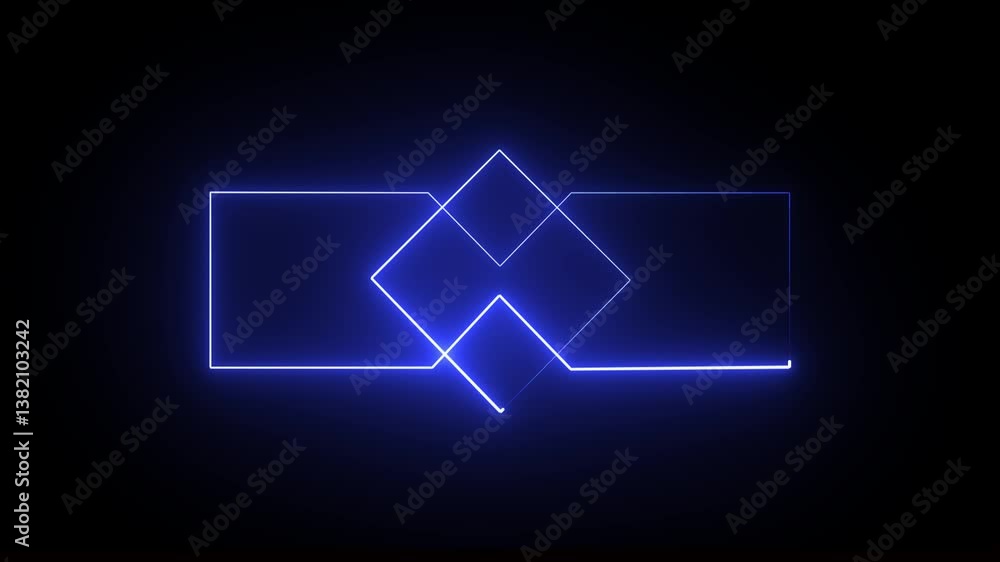 Neon glowing laser lines animation with black background. Futuristic technology concept. 4k animation. Neon glowing laser lines animation with black background. Futuristic technology concept. 4k animation.