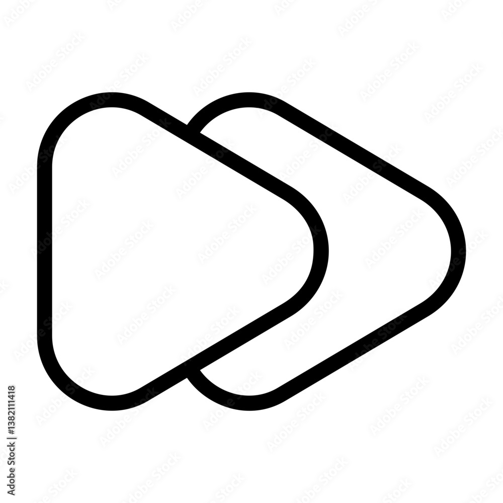 Fast Forward Outline Icon Fast Forward Outline Icon