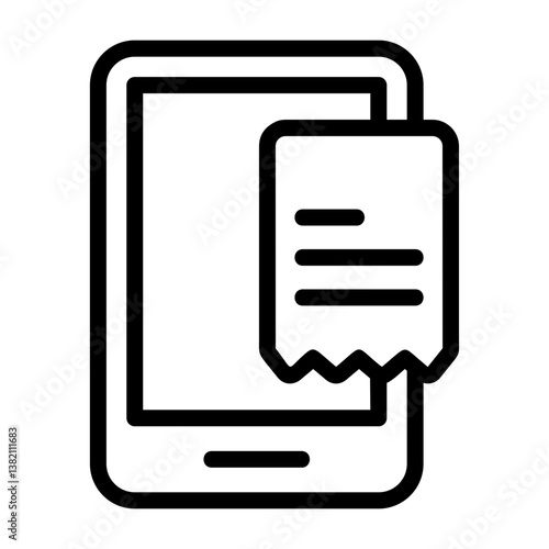 Postpaid Bill Outline Icon