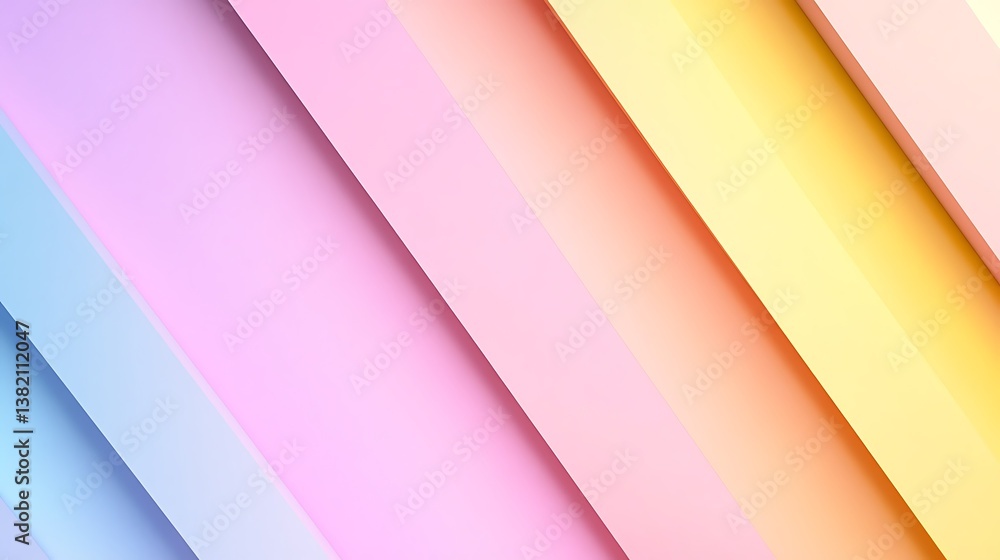 Fototapeta premium Abstract Pastel Diagonal Color Stripes Background