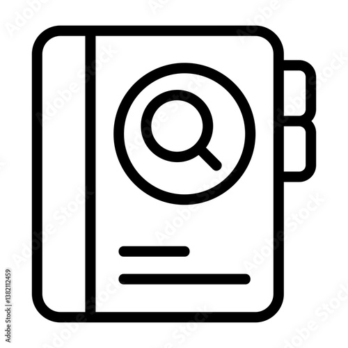 Search Contact Outline Icon
