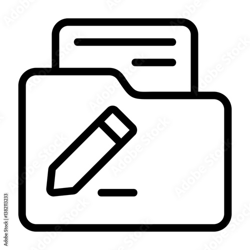 Rename Folder Outline Icon