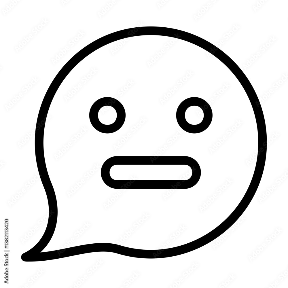 Message Emoji Outline Icon Message Emoji Outline Icon